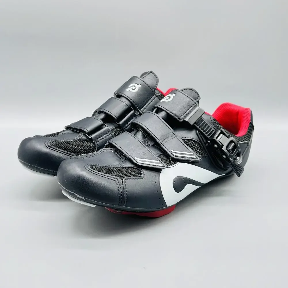 Peloton Shoes Mens 8 Black Cycling Sneaker Look Delta Cleats Ratchet Straps Road